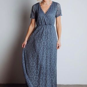 Baltic Born Venice Lace Maxi Dress Slate New